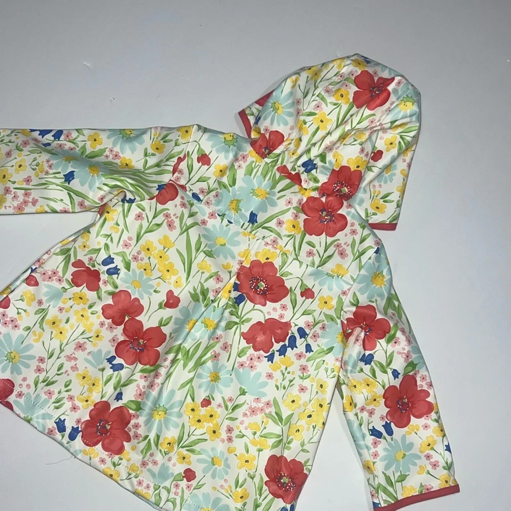 Little Me Colorful Floral Raincoat